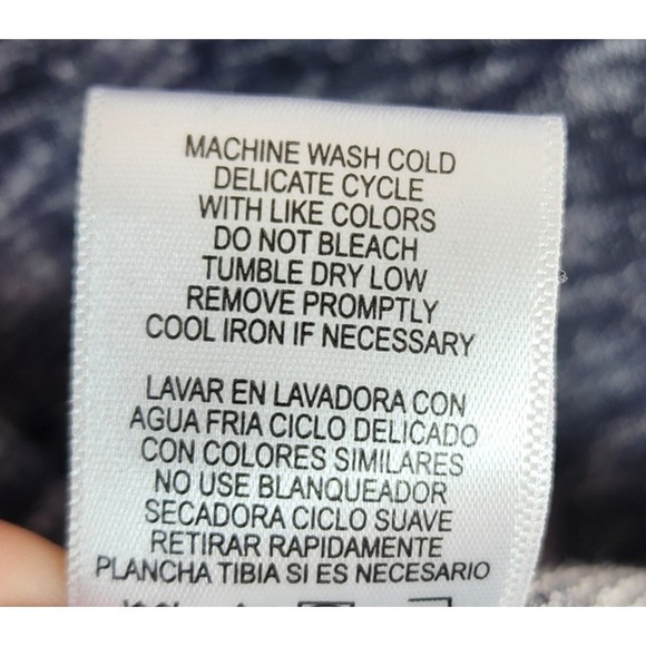 GH Bass & Co Women's XXL Cross Over Zip Front Sweater Jacket Heather Blue - Picture 13 of 13